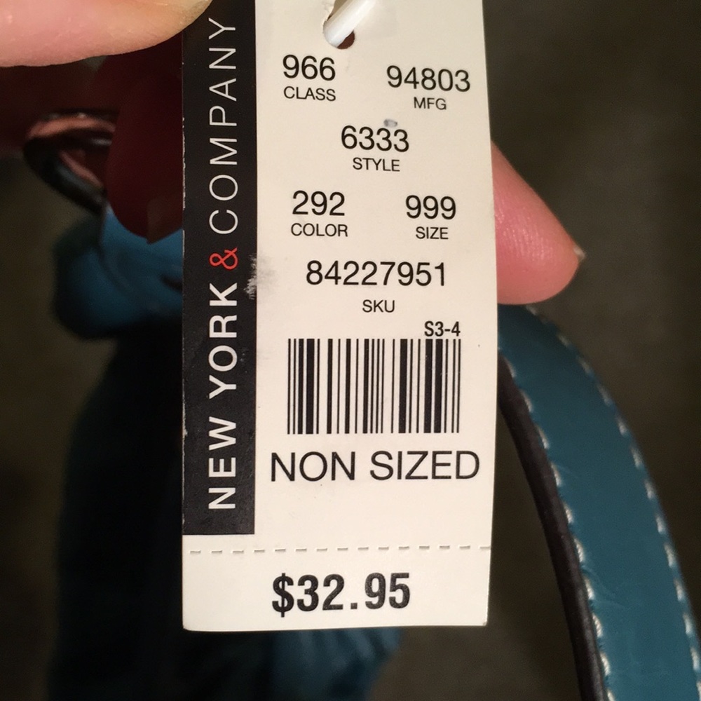 NWT NYCO teal handbag with ruffle detail - Picture 3 of 4